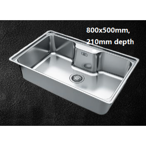 Deep drawn big single bowl kitchen sink